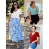 imageATHMILE Womens Blouse Dressy Casual V Neck Puff Short Sleeve Tshirts Boho Fashion Summer Spring Tunic Top ClothesPaisley
