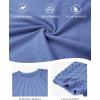 imageATHMILE Womens Blouses Short Sleeve Tops Spring Summer Fall Work Dressy Casual Business Date Outfits Lace Shirts 2026Lightblue