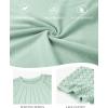 imageATHMILE Womens Blouses Short Sleeve Tops Spring Summer Fall Work Dressy Casual Business Date Outfits Lace Shirts 2026Mint Green