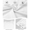 imageATHMILE Womens Blouses Short Sleeve Tops Spring Summer Fall Work Dressy Casual Business Date Outfits Lace Shirts 2026White