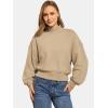 imageATHMILE Womens Cropped Sweatshirts Oversized Turtleneck Long Sleeve Tops 2026 Spring Winter Loose Pullover Teen Girls ClothesCoffeegrey