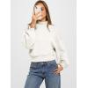 imageATHMILE Womens Cropped Sweatshirts Oversized Turtleneck Long Sleeve Tops 2026 Spring Winter Loose Pullover Teen Girls ClothesWhite