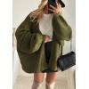 imageATHMILE Womens Fall Oversized Cardigan Sweaters Long Lantern Sleeve Knit Open Front Lightweight Winter Fashion Clothes 2026Army Green