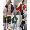 imageATHMILE Womens Fall Oversized Cardigan Sweaters Long Lantern Sleeve Knit Open Front Lightweight Winter Fashion Clothes 2026Black