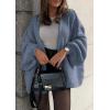 imageATHMILE Womens Fall Oversized Cardigan Sweaters Long Lantern Sleeve Knit Open Front Lightweight Winter Fashion Clothes 2026Haze Blue