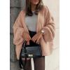 imageATHMILE Womens Fall Oversized Cardigan Sweaters Long Lantern Sleeve Knit Open Front Lightweight Winter Fashion Clothes 2026Light Pink