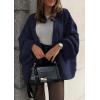 imageATHMILE Womens Fall Oversized Cardigan Sweaters Long Lantern Sleeve Knit Open Front Lightweight Winter Fashion Clothes 2026Navy Blue