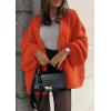 imageATHMILE Womens Fall Oversized Cardigan Sweaters Long Lantern Sleeve Knit Open Front Lightweight Winter Fashion Clothes 2026Orange
