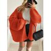 imageATHMILE Womens Fall Oversized Cardigan Sweaters Long Lantern Sleeve Knit Open Front Lightweight Winter Fashion Clothes 2026Orange
