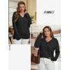 imageATHMILE Womens Fall Tops 2026 Fashion Trendy Pullover Sweater V Neck Long Sleeve Shirt Knit Blouse Clothes OutfitsBlack