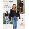 imageATHMILE Womens Fall Tops 2026 Fashion Trendy Pullover Sweater V Neck Long Sleeve Shirt Knit Blouse Clothes OutfitsBlack