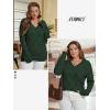 imageATHMILE Womens Fall Tops 2026 Fashion Trendy Pullover Sweater V Neck Long Sleeve Shirt Knit Blouse Clothes OutfitsGreen