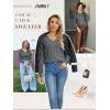 imageATHMILE Womens Fall Tops 2026 Fashion Trendy Pullover Sweater V Neck Long Sleeve Shirt Knit Blouse Clothes OutfitsGrey