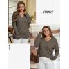 imageATHMILE Womens Fall Tops 2026 Fashion Trendy Pullover Sweater V Neck Long Sleeve Shirt Knit Blouse Clothes OutfitsLight Brown