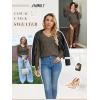 imageATHMILE Womens Fall Tops 2026 Fashion Trendy Pullover Sweater V Neck Long Sleeve Shirt Knit Blouse Clothes OutfitsLight Brown