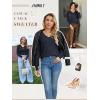 imageATHMILE Womens Fall Tops 2026 Fashion Trendy Pullover Sweater V Neck Long Sleeve Shirt Knit Blouse Clothes OutfitsNavy