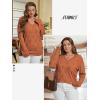 imageATHMILE Womens Fall Tops 2026 Fashion Trendy Pullover Sweater V Neck Long Sleeve Shirt Knit Blouse Clothes OutfitsRust