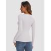 imageATHMILE Womens Long Sleeve CrewneckV Neck Ribbed Tops Fall Fitted Stretch Casual Basic T Shirts 2026Alight Purple