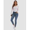 imageATHMILE Womens Long Sleeve CrewneckV Neck Ribbed Tops Fall Fitted Stretch Casual Basic T Shirts 2026Alight Purple