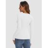 imageATHMILE Womens Long Sleeve CrewneckV Neck Ribbed Tops Fall Fitted Stretch Casual Basic T Shirts 2026Awhite