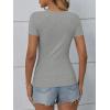 imageATHMILE Womens Long Sleeve CrewneckV Neck Ribbed Tops Fall Fitted Stretch Casual Basic T Shirts 2026Bheather Grey