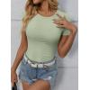 imageATHMILE Womens Long Sleeve CrewneckV Neck Ribbed Tops Fall Fitted Stretch Casual Basic T Shirts 2026Bsage Green