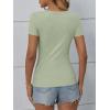 imageATHMILE Womens Long Sleeve CrewneckV Neck Ribbed Tops Fall Fitted Stretch Casual Basic T Shirts 2026Bsage Green