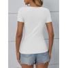 imageATHMILE Womens Long Sleeve CrewneckV Neck Ribbed Tops Fall Fitted Stretch Casual Basic T Shirts 2026Bwhite
