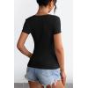 imageATHMILE Womens Long Sleeve CrewneckV Neck Ribbed Tops Fall Fitted Stretch Casual Basic T Shirts 2026Vneckblack