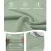 imageATHMILE Womens Long Sleeve CrewneckV Neck Ribbed Tops Fall Fitted Stretch Casual Basic T Shirts 2026Vnecksage Green