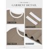 imageATHMILE Womens Long Sleeve Shirts Color Block Casual Crewneck Tops Tshirt Basic Tee Fall Fashion Clothes Trendy Outfits 2026Coffee Grey