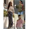 imageATHMILE Womens Off the Shoulder Sweatshirts Fleece Lined Long Sleeve Pullover Tops Oversized Sweater Basic Slouchy ClothesGrey