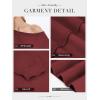 imageATHMILE Womens Off the Shoulder Sweatshirts Fleece Lined Long Sleeve Pullover Tops Oversized Sweater Basic Slouchy ClothesWine Red