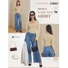imageATHMILE Womens Scoop Neck Long Sleeve Tops Fashion Ribbed Knit Shirts Slim Fitted Casual Basic Tee T Shirt for Women 2026Abeige