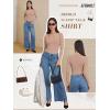 imageATHMILE Womens Scoop Neck Long Sleeve Tops Fashion Ribbed Knit Shirts Slim Fitted Casual Basic Tee T Shirt for Women 2026Apink