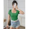 imageATHMILE Womens Scoop Neck Long Sleeve Tops Fashion Ribbed Knit Shirts Slim Fitted Casual Basic Tee T Shirt for Women 2026Cgreen