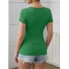 imageATHMILE Womens Scoop Neck Long Sleeve Tops Fashion Ribbed Knit Shirts Slim Fitted Casual Basic Tee T Shirt for Women 2026Cgreen