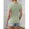 imageATHMILE Womens Scoop Neck Long Sleeve Tops Fashion Ribbed Knit Shirts Slim Fitted Casual Basic Tee T Shirt for Women 2026Csage Green