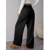 imageATHMILE Womens Sweatpants Wide Leg Baggy High Waist Y2K Pants Fall Winter Spring Joggers Clothes with PocketsBlack