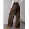 imageATHMILE Womens Sweatpants Wide Leg Baggy High Waist Y2K Pants Fall Winter Spring Joggers Clothes with PocketsChocolate Brown
