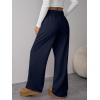 imageATHMILE Womens Sweatpants Wide Leg Baggy High Waist Y2K Pants Fall Winter Spring Joggers Clothes with PocketsNavy Blue