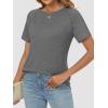 imageATHMILE Womens T Shirts Short Sleeve Crewneck Tees Trendy Lightweight Soft Casual Summer Tops 2025Grey