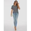 imageATHMILE Womens T Shirts Short Sleeve Crewneck Tees Trendy Lightweight Soft Casual Summer Tops 2025Grey