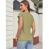 imageATHMILE Womens Tops Summer Basic T Shirts Business Casual Loose Fit Cap Sleeve Tee Cute Clothes Trendy Fashion Outfits Light Green