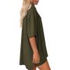 imageATHMILE Womens Two Piece Short Lounge Sets Spring Summer Casual Oversized Shirts Airport Travel Outfit Beach Vacation 2026Army Green