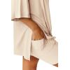imageATHMILE Womens Two Piece Short Lounge Sets Spring Summer Casual Oversized Shirts Airport Travel Outfit Beach Vacation 2026Beige