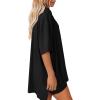 imageATHMILE Womens Two Piece Short Lounge Sets Spring Summer Casual Oversized Shirts Airport Travel Outfit Beach Vacation 2026Black
