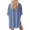 imageATHMILE Womens Two Piece Short Lounge Sets Spring Summer Casual Oversized Shirts Airport Travel Outfit Beach Vacation 2026Blue