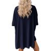 imageATHMILE Womens Two Piece Short Lounge Sets Spring Summer Casual Oversized Shirts Airport Travel Outfit Beach Vacation 2026Navy