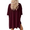 imageATHMILE Womens Two Piece Short Lounge Sets Spring Summer Casual Oversized Shirts Airport Travel Outfit Beach Vacation 2026Wine Red